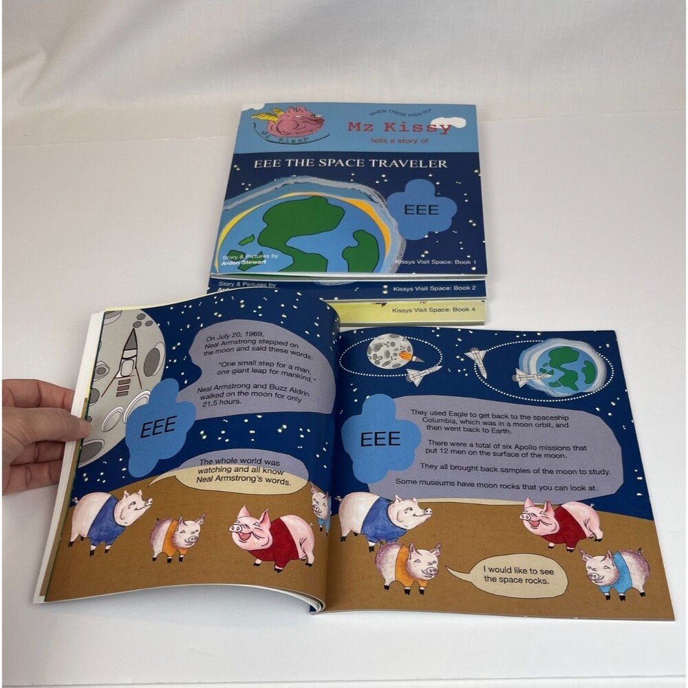 Lot of 4 Mz Kissy Tells a Story (Kissys Visit Space) Books 1-4 Kids Series Books - Picture 16 of 16